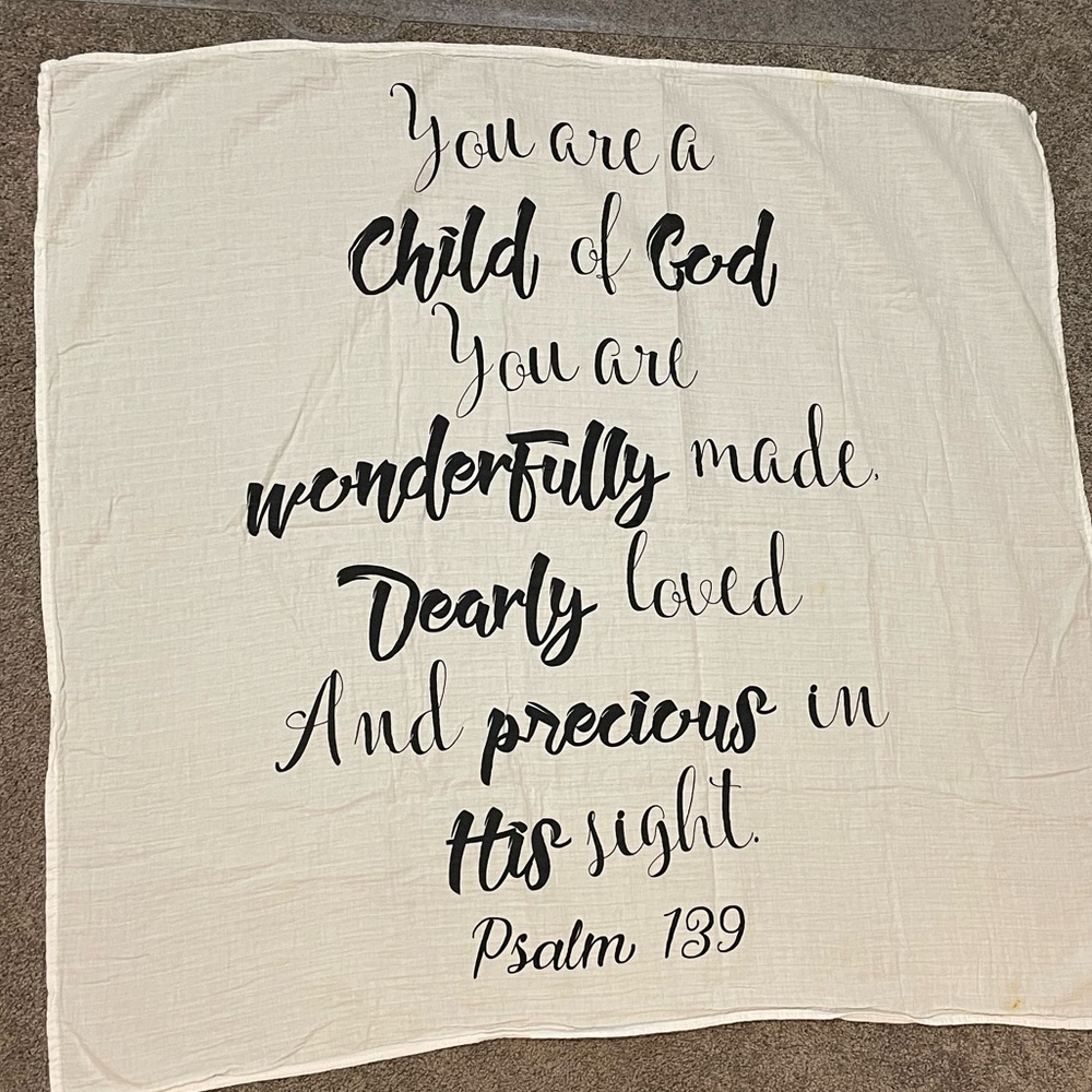 Large Child of God Muslin Swaddle Blanket
